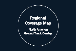 Regional coverage map showing satellite ground track
